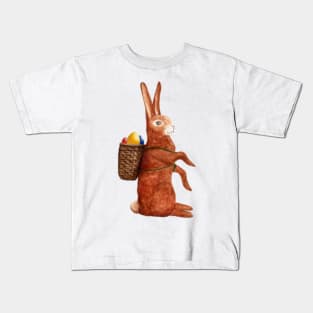 Easter bunny, retro without background Kids T-Shirt